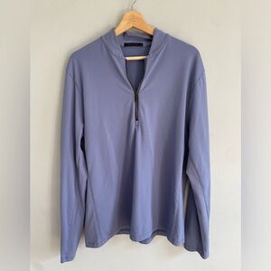 Greyson Men’s 1/4 Zip Golf Fleece Lined Collarless Pullover Periwinkle Blue L